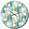 Designart 'Retro Hexagon Pattern Viii Mid-Century Modern Wall Clock